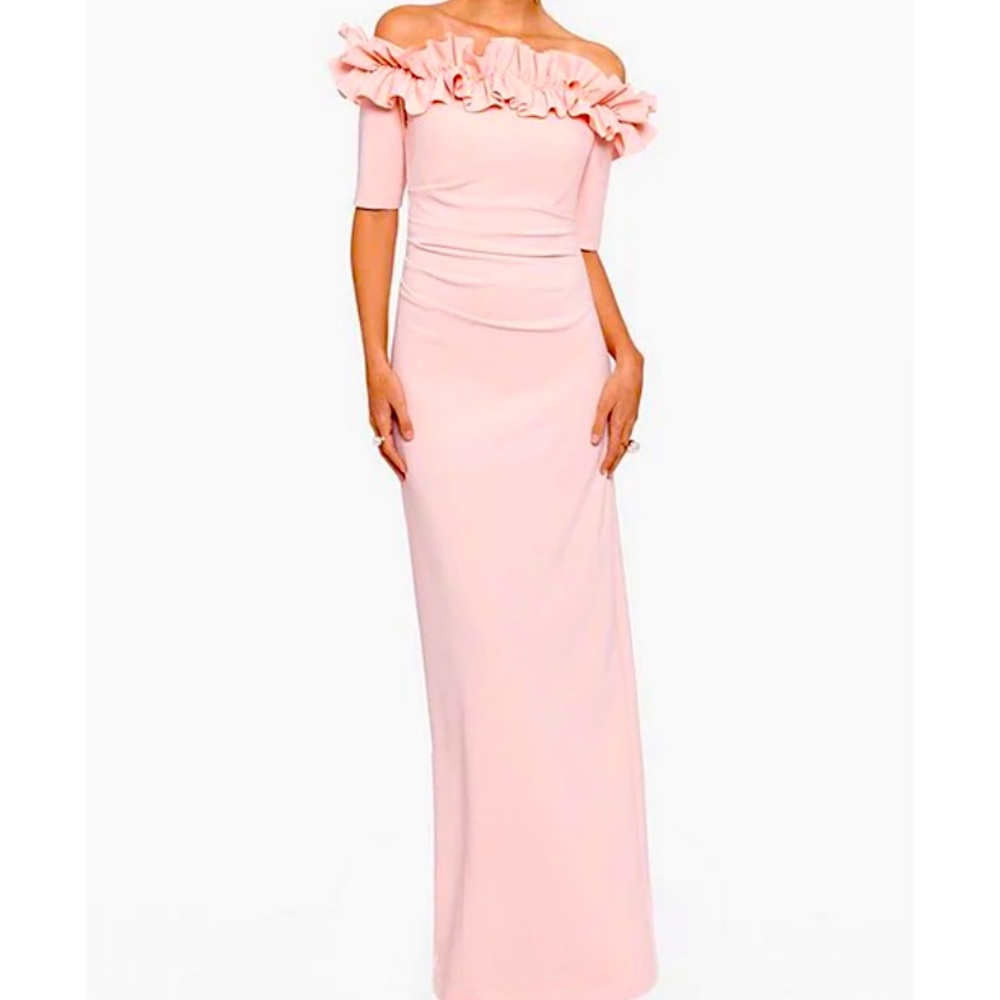 Xscape off the shoulder ruffle Dress-new with tags